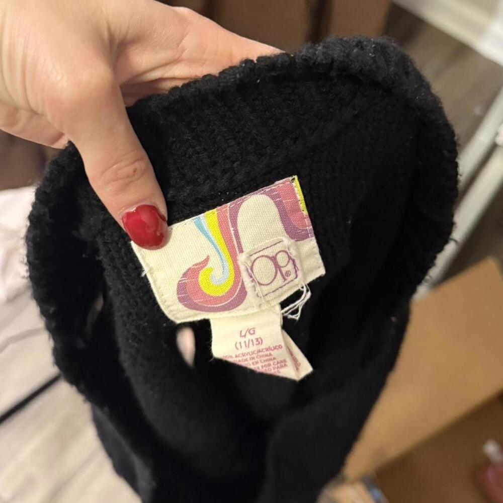 Y2k Op Basic Fall Black Cableknit Sweater - image 3